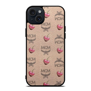 MCM WORLD WIDE APPLE LOVE LEATHER  iPhone 15 Plus Case Cover