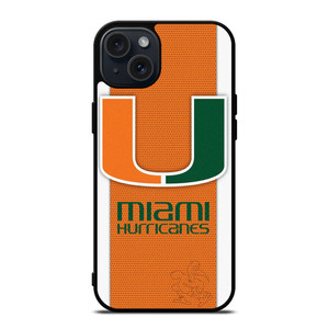 MIAMI HURRICANES SYMBOL CARBON iPhone 15 Plus Case Cover MIAMI HURRICANES SYMBOL CARBON iPhone 15 Plus Case Cover