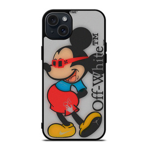 MICKEY MOUSE OFF WHITE ART iPhone 15 Plus Case Cover MICKEY MOUSE OFF WHITE ART iPhone 15 Plus Case Cover