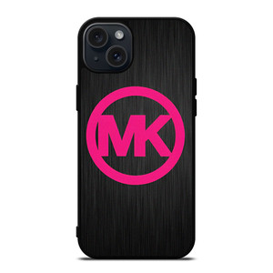 MK MICHAEL KORS PINK WOOD LOGO  iPhone 15 Plus Case Cover MK MICHAEL KORS PINK WOOD LOGO  iPhone 15 Plus Case Cover