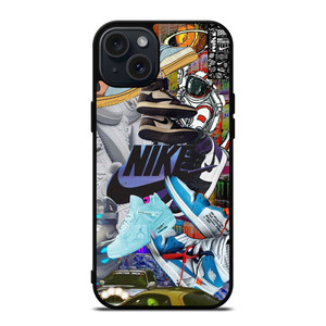 NIKE AIR JORDAN SNEAKERS COLLAGE  iPhone 15 Plus Case Cover NIKE AIR JORDAN SNEAKERS COLLAGE  iPhone 15 Plus Case Cover