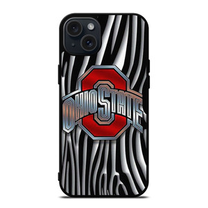 OHIO STATE FOOTBALL METAL ABSTRACT LOGO iPhone 15 Plus Case Cover OHIO STATE FOOTBALL METAL ABSTRACT LOGO iPhone 15 Plus Case Cover