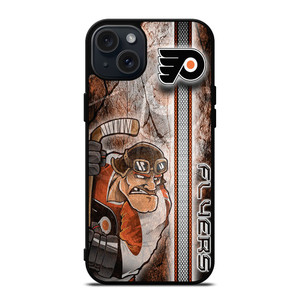 PHILADELPHIA FLYERS ICE HOCKEY GRUNGE LOGO  iPhone 15 Plus Case Cover