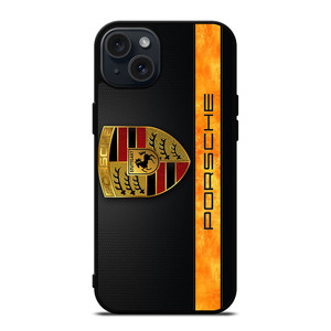 PORSCHE CARBON LIST LOGO  iPhone 15 Plus Case Cover