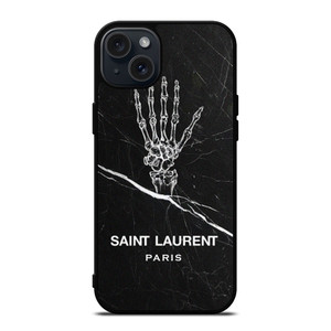 SAINT LAURENT PARIS SKELETON LOGO  iPhone 15 Plus Case Cover