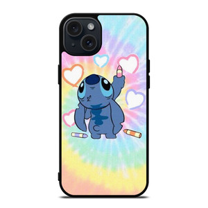 STITCH CARTOON TIE DYE PATTERN  iPhone 15 Plus Case Cover
