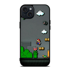 SUPER MARIO BROS CARBON GAMES iPhone 15 Plus Case Cover SUPER MARIO BROS CARBON GAMES iPhone 15 Plus Case Cover