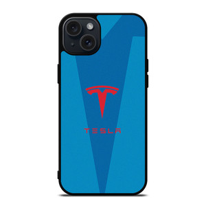TESLA BLUE LOGO  iPhone 15 Plus Case Cover