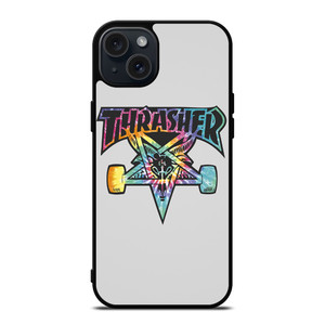 THRASHER SKATEBOARD TIE DYE LOGO iPhone 15 Plus Case Cover THRASHER SKATEBOARD TIE DYE LOGO iPhone 15 Plus Case Cover