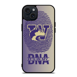 WASHINGTON HUSKIES DNA FOOTBALL  iPhone 15 Plus Case Cover WASHINGTON HUSKIES DNA FOOTBALL  iPhone 15 Plus Case Cover