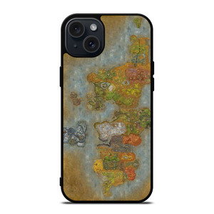 WORLD OF WARCRAFT GAMES MAP  iPhone 15 Plus Case Cover WORLD OF WARCRAFT GAMES MAP  iPhone 15 Plus Case Cover