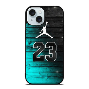 AIR JORDAN WOOD BLUE LOGO iPhone 15 Case Cover