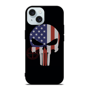 AMERICAN FLAG PUNISHER iPhone 15 Case Cover