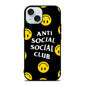 ANTI SOCIAL SOCIAL CLUB SMILEY FACE iPhone 15 Case Cover ANTI SOCIAL SOCIAL CLUB SMILEY FACE iPhone 15 Case Cover