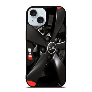 AUDI RS BLACK RED WHEEL iPhone 15 Case Cover