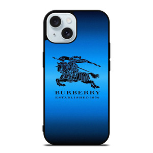 BURBERRY BLUE LOGO iPhone 15 Case Cover