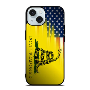 DONT TREAD ON ME USA FLAG iPhone 15 Case Cover DONT TREAD ON ME USA FLAG iPhone 15 Case Cover