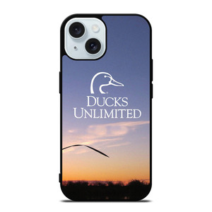 DUCKS UNLIMITED SUNSET LOGO iPhone 15 Case Cover DUCKS UNLIMITED SUNSET LOGO iPhone 15 Case Cover