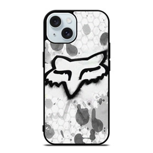 FOX RACING WHITE BRUSHED LOGO iPhone 15 Case Cover FOX RACING WHITE BRUSHED LOGO iPhone 15 Case Cover