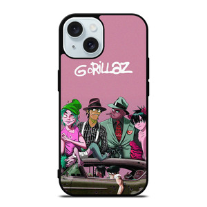 GORILLAZ BAND PINK iPhone 15 Case Cover GORILLAZ BAND PINK iPhone 15 Case Cover