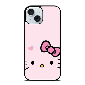 HELLO KITTY FLAT ART PINK iPhone 15 Case Cover