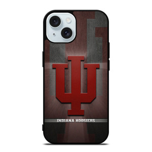 INDIANA HOOSIERS BASKETBALL METAL LOGO iPhone 15 Case Cover