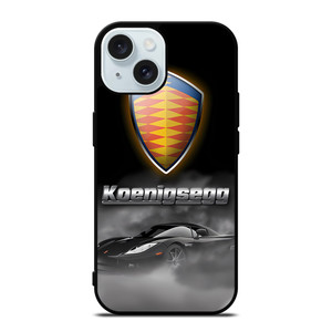 KOENIGSEGG SUPERCAR BLACK EMBLEM iPhone 15 Case Cover KOENIGSEGG SUPERCAR BLACK EMBLEM iPhone 15 Case Cover
