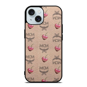 MCM WORLD WIDE APPLE LOVE LEATHER iPhone 15 Case Cover