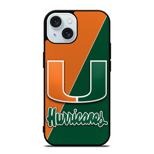 MIAMI HURRICANES LOGO CARBON iPhone 15 Case Cover MIAMI HURRICANES LOGO CARBON iPhone 15 Case Cover