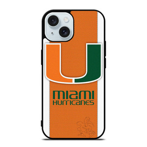 MIAMI HURRICANES SYMBOL CARBON iPhone 15 Case Cover MIAMI HURRICANES SYMBOL CARBON iPhone 15 Case Cover