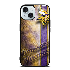 MINNESOTA VIKINGS GRUNGE LOGO iPhone 15 Case Cover MINNESOTA VIKINGS GRUNGE LOGO iPhone 15 Case Cover