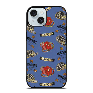 MOSCHINO COUTURE BEAR PATTERN iPhone 15 Case Cover MOSCHINO COUTURE BEAR PATTERN iPhone 15 Case Cover