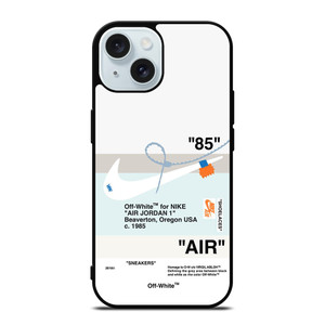 NIKE AIR JORDAN OFF WHITE iPhone 15 Case Cover NIKE AIR JORDAN OFF WHITE iPhone 15 Case Cover