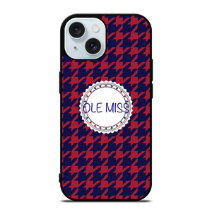 OLE MISS REBELS FOOTBALL PATTERN iPhone 15 Case Cover OLE MISS REBELS FOOTBALL PATTERN iPhone 15 Case Cover