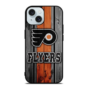PHILADELPHIA FLYERS HOCKEY WOOD LOGO iPhone 15 Case Cover PHILADELPHIA FLYERS HOCKEY WOOD LOGO iPhone 15 Case Cover