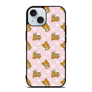 RILAKKUMA BEAR PATTERN iPhone 15 Case Cover