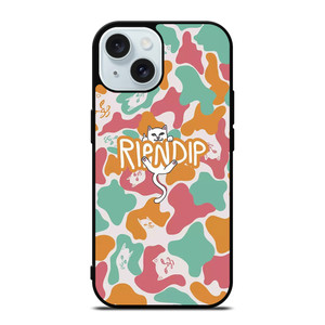 RIPNDIP PINK GREEN CAMO iPhone 15 Case Cover