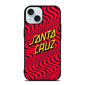 SANTA CRUZ SKATEBOARD WAVY RED iPhone 15 Case Cover SANTA CRUZ SKATEBOARD WAVY RED iPhone 15 Case Cover