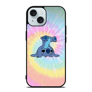 STITCH FLIPPED CUTE TIE DIE iPhone 15 Case Cover STITCH FLIPPED CUTE TIE DIE iPhone 15 Case Cover