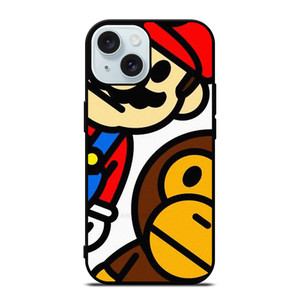 SUPER MARIO BROS BABY MILO BAPE iPhone 15 Case Cover SUPER MARIO BROS BABY MILO BAPE iPhone 15 Case Cover