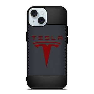 TESLA METAL CARBON LOGO iPhone 15 Case Cover