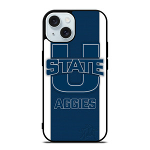 UTAH STATE AGGIES CARBON LOGO iPhone 15 Case Cover UTAH STATE AGGIES CARBON LOGO iPhone 15 Case Cover