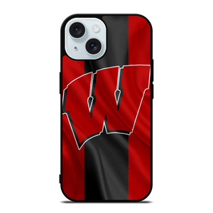 WISCONSIN BADGERS FLAG iPhone 15 Case Cover WISCONSIN BADGERS FLAG iPhone 15 Case Cover