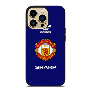 ADIDAS MANCHESTER UNITED SHARP RETRO LOGO iPhone 14 Pro Max Case Cover