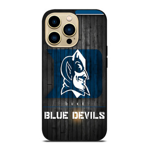 DUKE BLUE DEVILS BASKETBALL WOODEN LOGO iPhone 14 Pro Max Case Cover