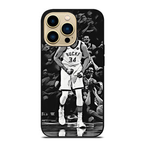 GIANNIS ANTETOKOUNMPO BASKETBALL BLACK iPhone 14 Pro Max Case Cover