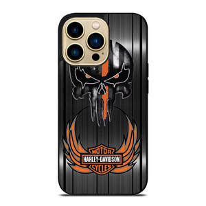 HARLEY DAVIDSON THE PUNISHER METAL iPhone 14 Pro Max Case Cover HARLEY DAVIDSON THE PUNISHER METAL iPhone 14 Pro Max Case Cover