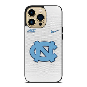 NORTH CAROLINA TAR HEELS WHITE CARBON iPhone 14 Pro Max Case Cover