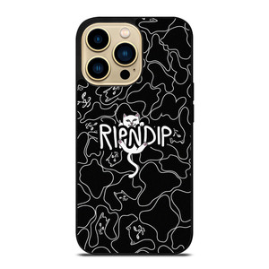 RIPNDIP BLACK DOODLE LOGO iPhone 14 Pro Max Case Cover