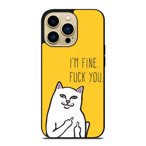 RIPNDIP CAT FUCK YOU iPhone 14 Pro Max Case Cover